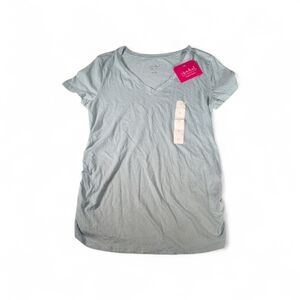 Isabel Maternity by Ingrid & Isabel Light Blue V-Neck T-Shirt *Please Read